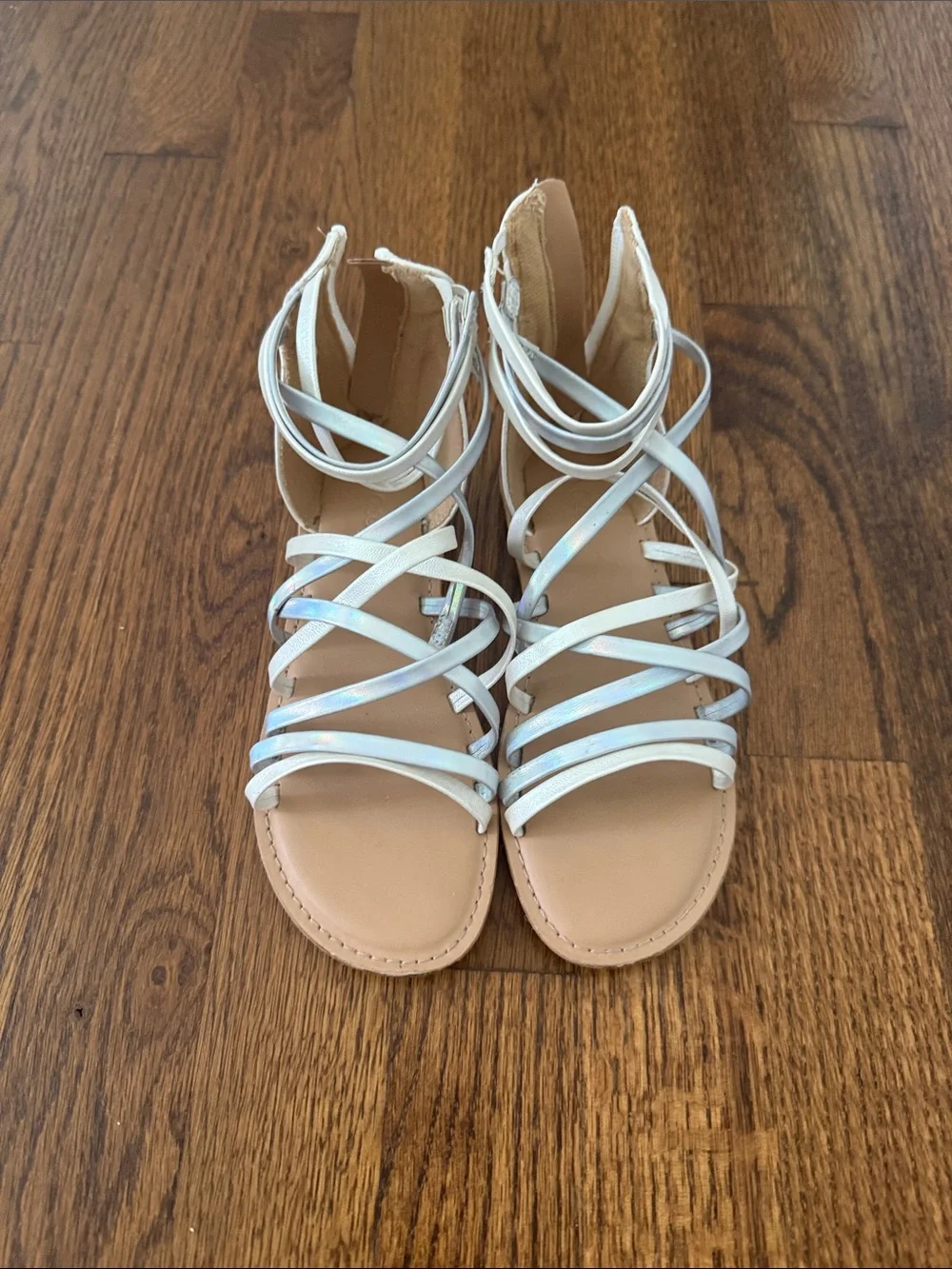 Cat & Jack White Strappy Gladiator Girls' Sandals